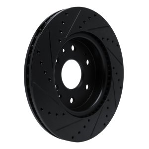 Chevrolet Colorado Brake Rotor (1) - Front Right - R1 Concepts - Drilled & Slotted - Black - `23-`25